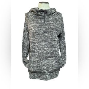 Athleta Heathered Gray Cowl Neck Hoodie Women’s Medium